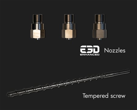 E3D Nozzles & Tempered Screw
