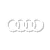audi logo in white