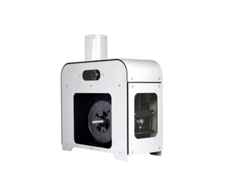 The white Filament Maker ONE Composer in a slight angle with its door closed.