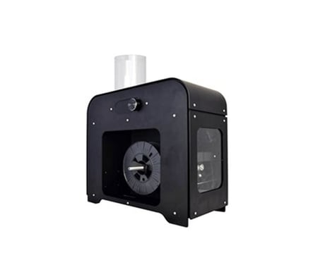 The black Filament Maker ONE Precision in a slight angle with its door closed.