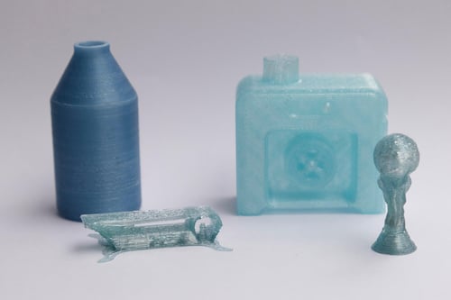 3D printed parts PET and rPET