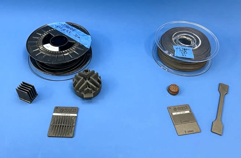 Avient ThermaTech and GraviTech Filament and 3D Printed Prototypes.