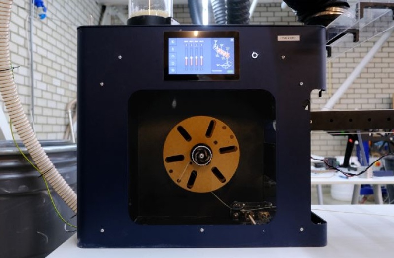 Filament Maker TWO recycling MJF Powder Waste into filament.