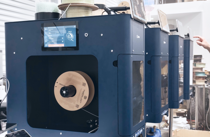 Timeplast's 4 Filament Maker TWOs lined up in their production setting.